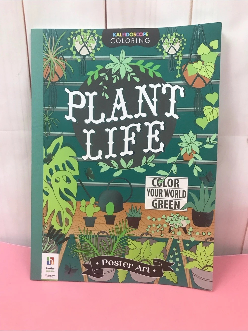 Kaleidoscope Coloring Plant Life Plant Coloring Poster Art Book Green NWT